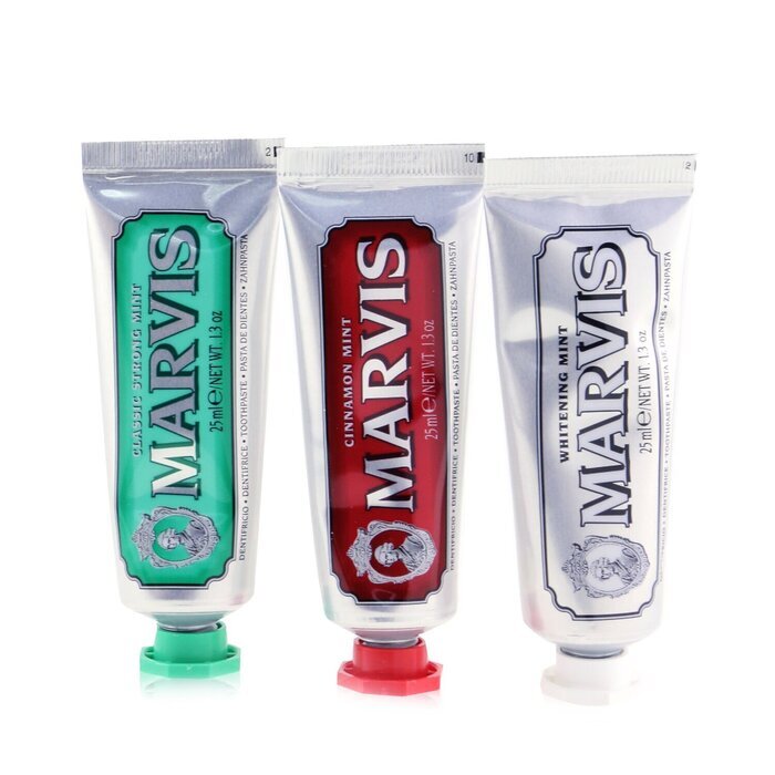 Marvis Travel Set: 1xClassic Strong Mint Toothpaste+1xWhitening Mint Toothpaste+1xCinnamon Mint Toothpaste 3pcs