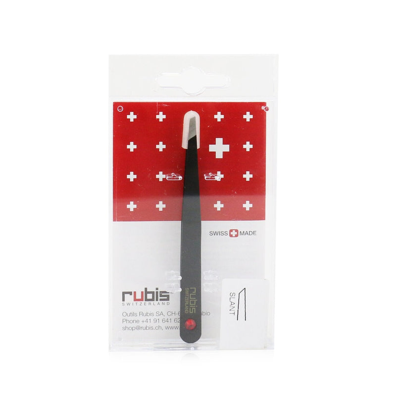 Rubis Tweezers Classic Swarovski - # Black With Diamond Swarovski Gem