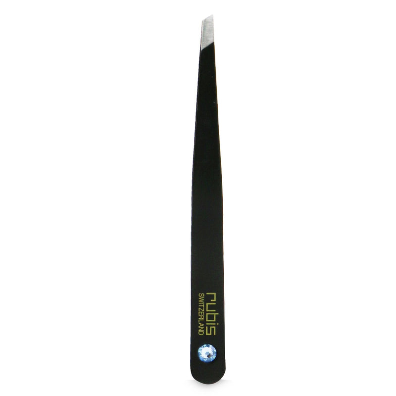 Rubis Tweezers Classic Swarovski - # Black With Diamond Swarovski Gem