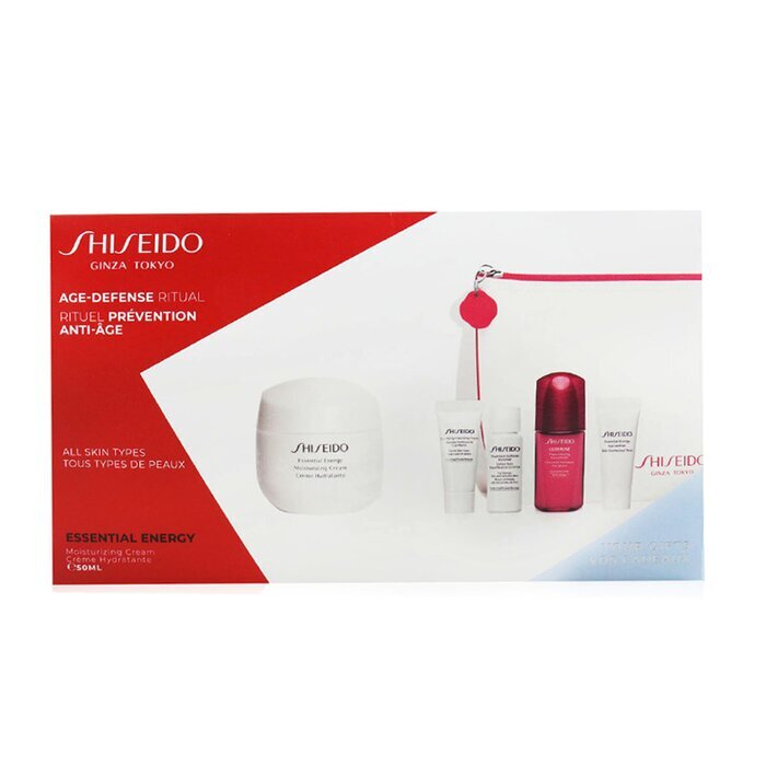 Shiseido Age Defense Ritual Essential Energy Set (For All Skin Types) +1pouch 5pcs