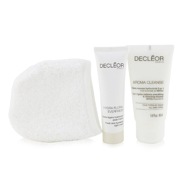 Decleor Infinite First Hydration Neroli Bigarade Gift Set: Aroma Cleanse Cleansing Mousse+ Hydra Floral Light Cream+ Cleansing Glove  3pcs