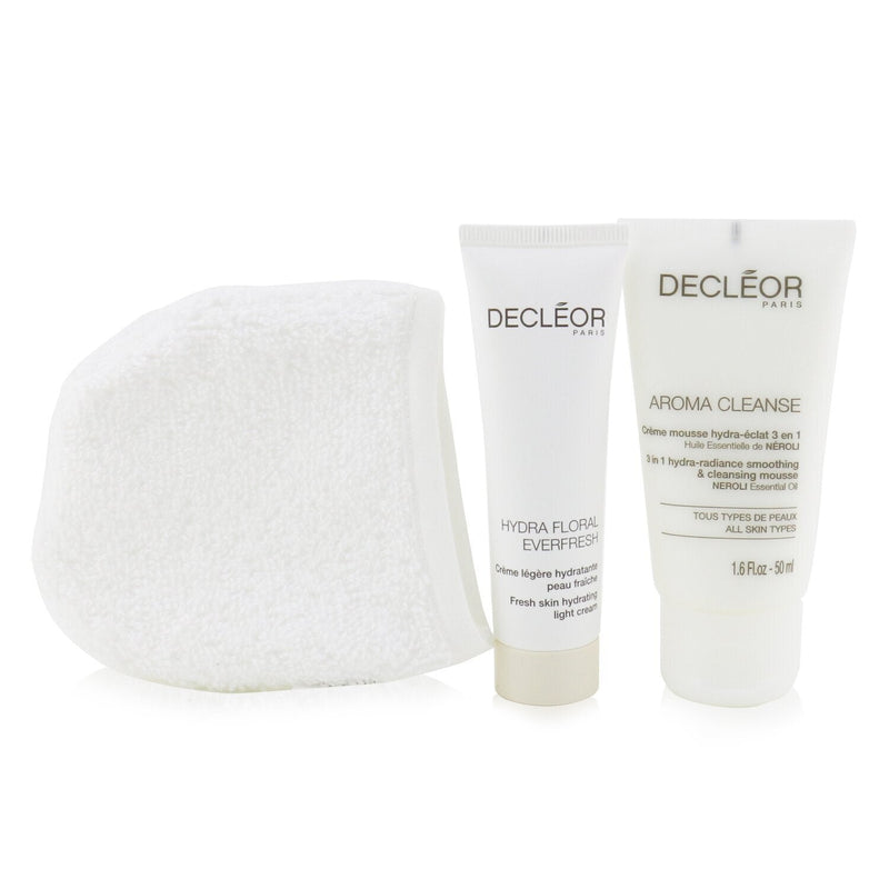Decleor Infinite First Hydration Neroli Bigarade Gift Set: Aroma Cleanse Cleansing Mousse+ Hydra Floral Light Cream+ Cleansing Glove 