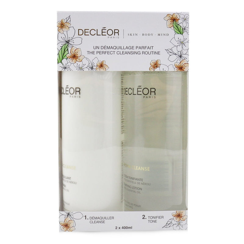 Decleor Aroma Cleanse Prep & Finish Cleansing Duo: Essential Cleansing Milk 400ml+ Essential Tonifying Lotion 400ml 