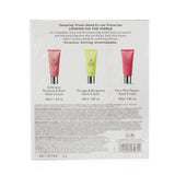 Molton Brown Tempting Treats Hand Cream Travel Set: Delicious Rhubarb & Rose Hand Cream+Orange & Bergamot Hand Cream+Fiery Pink Hand Cream  3pcs