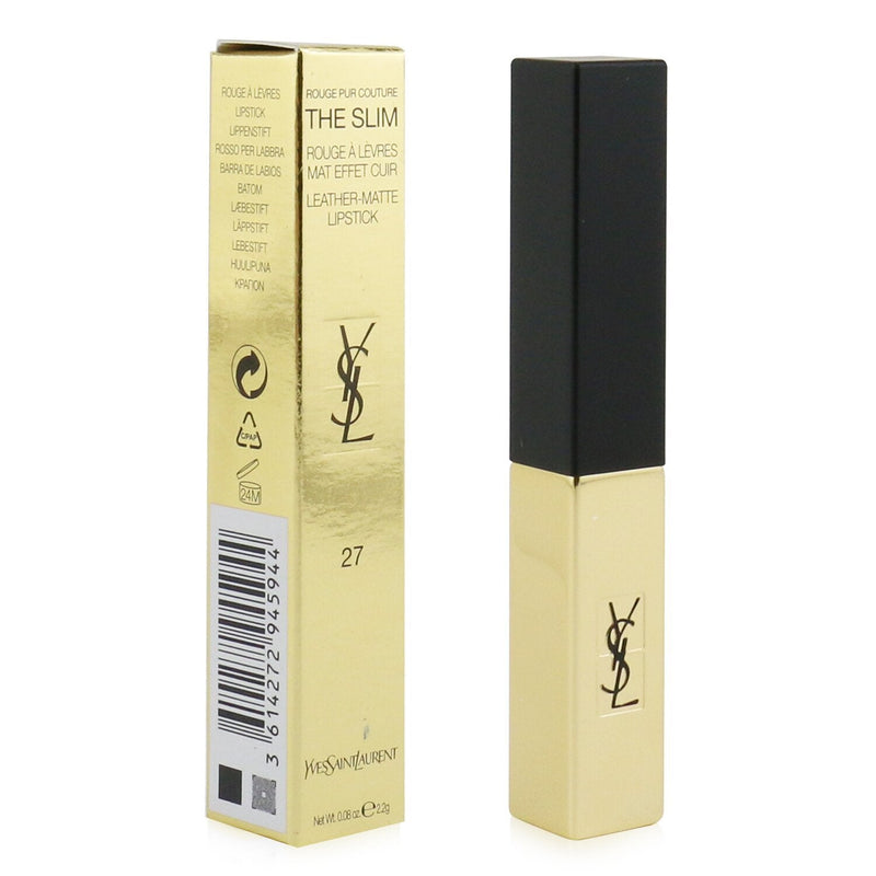 Yves Saint Laurent Rouge Pur Couture The Slim Leather Matte Lipstick - # 27 Conflicting Crimson 