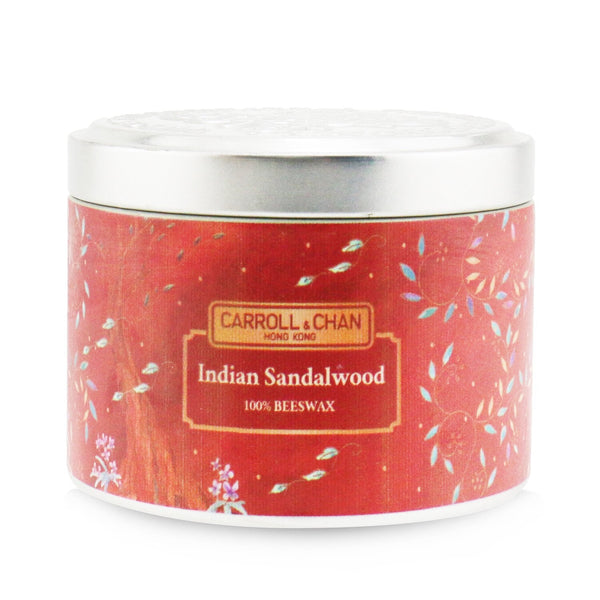 The Candle Company (Carroll & Chan) 100% Beeswax Tin Candle - Indian Sandalwood 