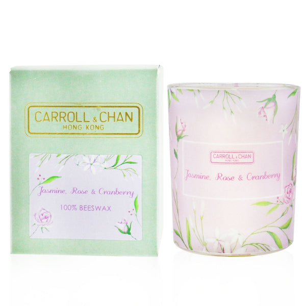 The Candle Company (Carroll & Chan) 100% Beeswax Votive Candle - Jasmine Rose Cranberry 