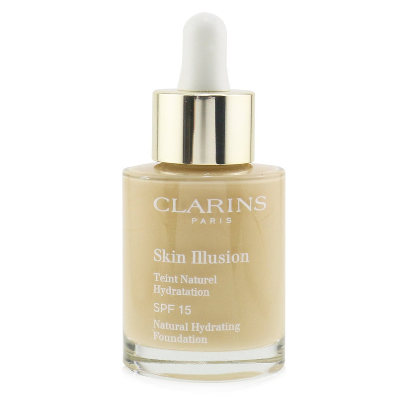 Clarins Skin Illusion Natural Hydrating Foundation SPF 15 # 110 Honey (Box Slightly Damaged) 