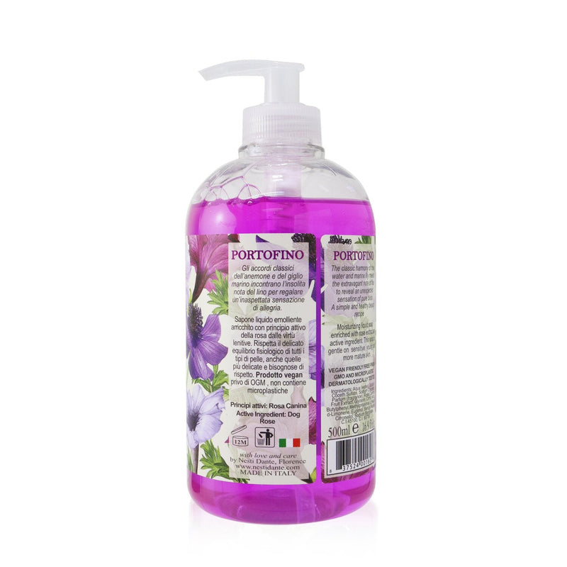 Nesti Dante Dolce Vivere Vegan Liquid Soap - Portofino -Flax, Rose Water & Marine Lily 