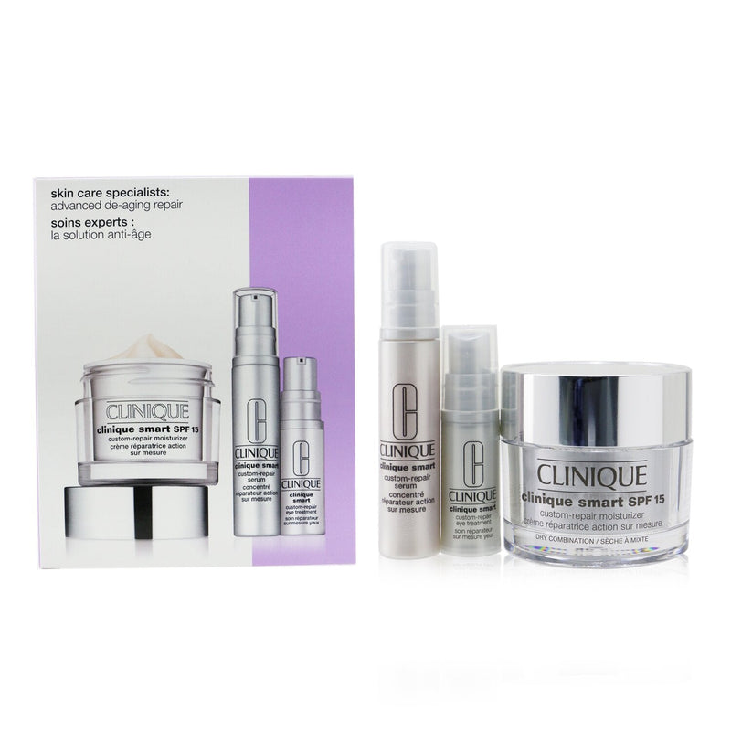 Clinique Skincare Specialists Clinique Smart Custom-Repair Set: Moisturizer SPF 15 50ml + Serum 10ml + Eye Treatment 5ml  3pcs