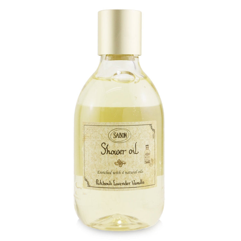 Sabon Shower Oil - Patchouli Lanvender Vanilla (Plastic Bottle)  300ml/10.5oz