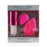 BeautyBlender Glow All Night Flawless Face Kit: 1x Original Beautyblender + 1x Re-Dew Set & Refresh Spray Mini + 1x Power Pocket Puff  3pcs