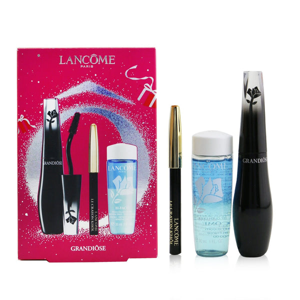 Lancome Grandiose Wide Angle Fan Effect Mascara Set (1x Mascara 10ml, 1x Mini Le Crayon Khol 0.7g, 1x Bi Facil 30ml)  3pcs