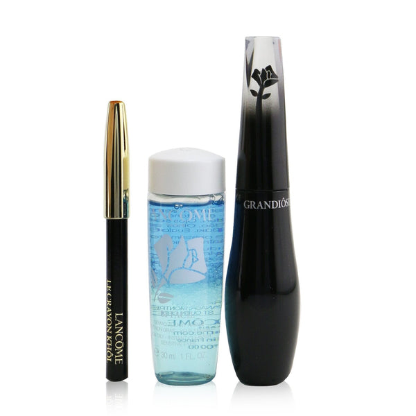 Lancome Grandiose Wide Angle Fan Effect Mascara Set (1x Mascara 10ml, 1x Mini Le Crayon Khol 0.7g, 1x Bi Facil 30ml)  3pcs