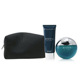 Bvlgari Aqva Pour Homme Coffret: Eau De Toilette Spray 100ml/3.4oz + After Shave Balm 100ml/3.4oz + Pouch  2pcs+Pouch