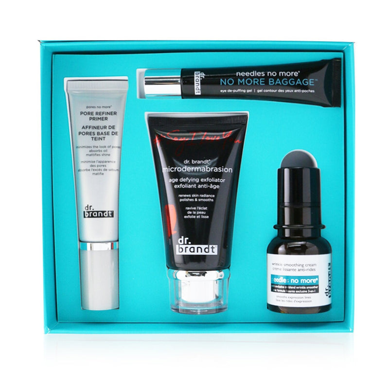 Dr. Brandt 25 Years Of Dr. Brandt Kit: Microdermabrasion 60g+ Wrinkle Smoothing Cream 15g+ Pore Refiner Primer 30ml+ No More Baggage 15g 