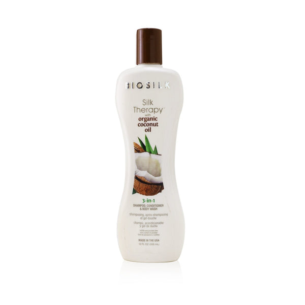 BioSilk Silk Therapy with Coconut Oil 3-In-1 Shampoo, Conditioner & Body Wash 