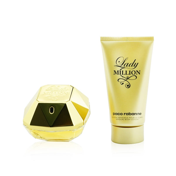 Paco Rabanne Lady Million Coffret: Lady Million Eau De Parfum Spray 50ml/1.7oz + Sensual Body Lotion 75ml/2.5oz 
