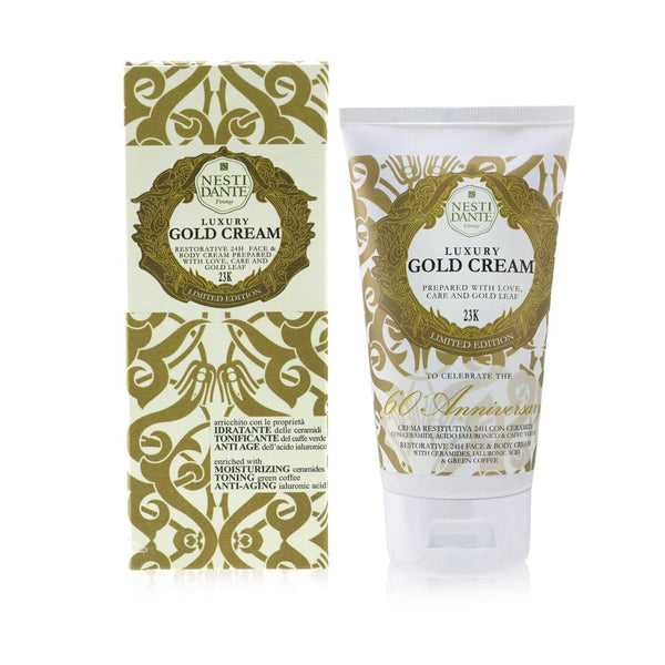 Nesti Dante Luxury Gold Cream With Gold Leaf (Limited Edition) - Restorative 24H Face & Body Cream 