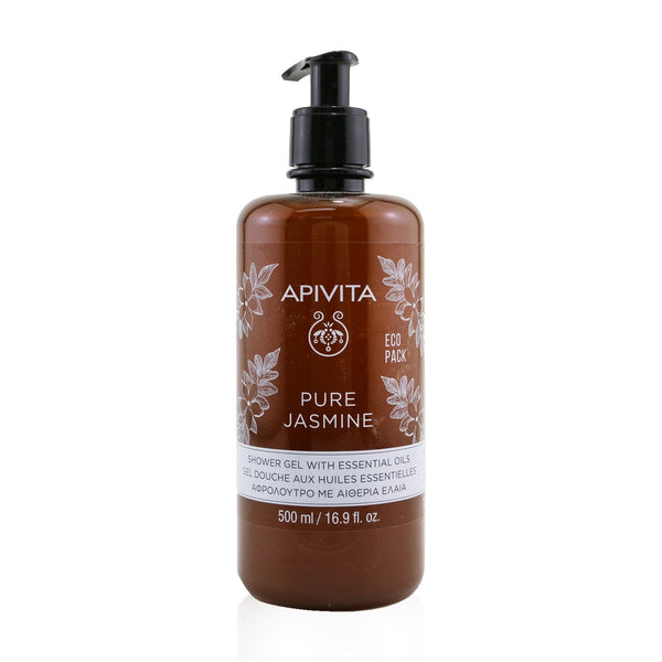 Apivita Pure Jasmine Shower Gel with Essential Oils - Ecopack  500ml/16.9oz