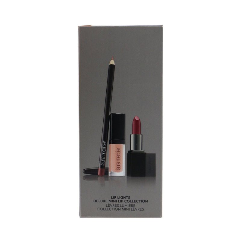 Laura Mercier Lip Lights Deluxe Mini Lip Collection (1x Lip Glace + 1x Lip Color + 1x Lip Pencil)  3pcs