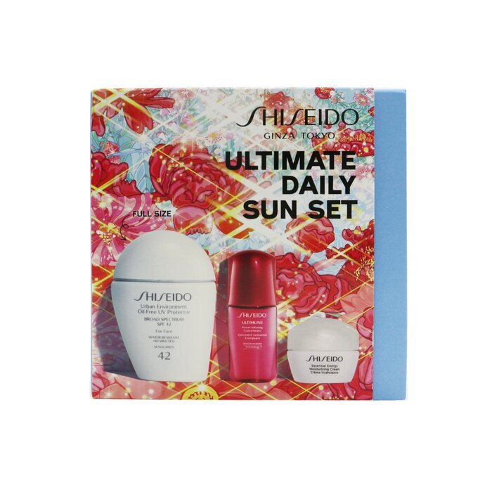 Shiseido Ultimate Daily Sun Set: SPF 42 Sunscreen +Moisturizing Cream 10ml + Ultimune Power Infusing Concentrate 10ml 3pcs 30ml