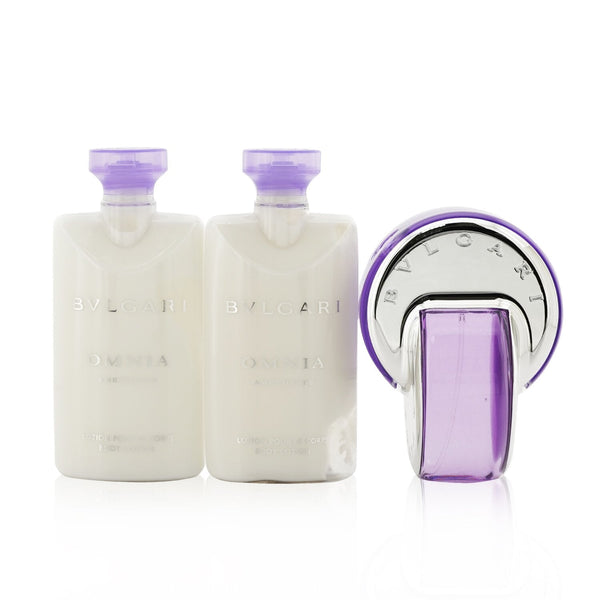 Bvlgari Omnia Amethyste Coffret: Eau De Toilette Spray 65ml/2.2oz + 2xBody Lotion 75ml/2.5oz + Pouch 