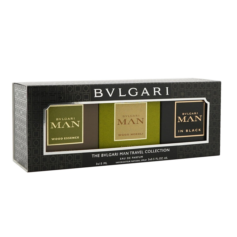 Bvlgari Man Coffret: In Black Eau De Parfum Spray + Wood Neroli Eau De Parfum Spray + Wood Essence Eau De Parfum Spray 