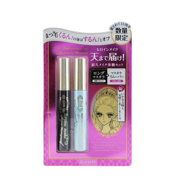 KISS ME Heroine Make Long And Curl Mascara Super Waterproof + Speedy Mascara Remover Set - #01  2pcs