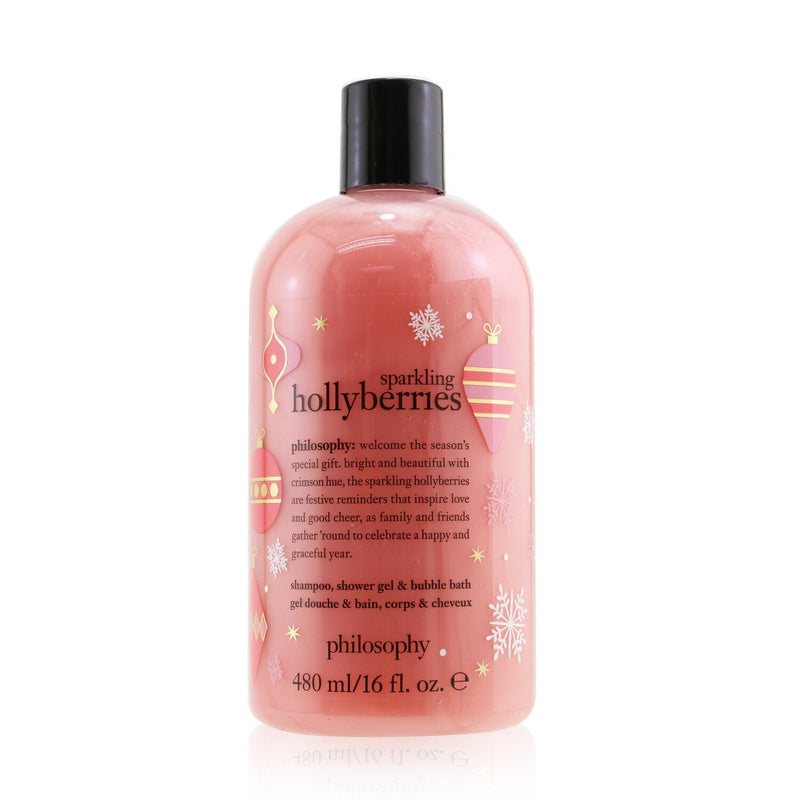 Philosophy Sparkling Hollyberries Shampoo, Shower Gel & Bubble Bath 