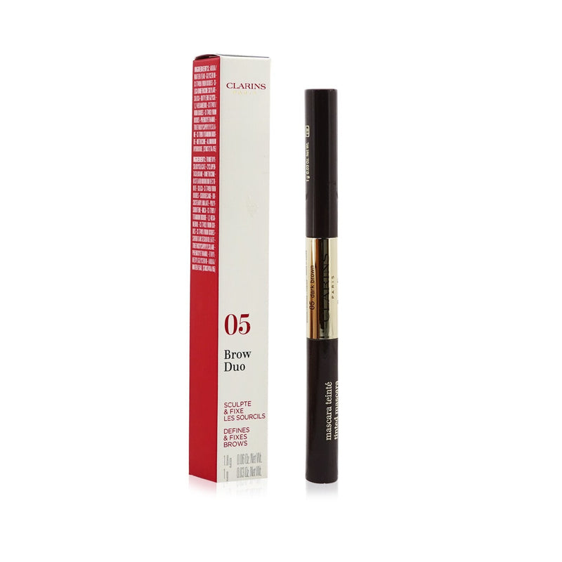 Clarins Brow Duo (1x Brow Pencil, 1x Tinted Mascara) - # 05 Dark Brown 