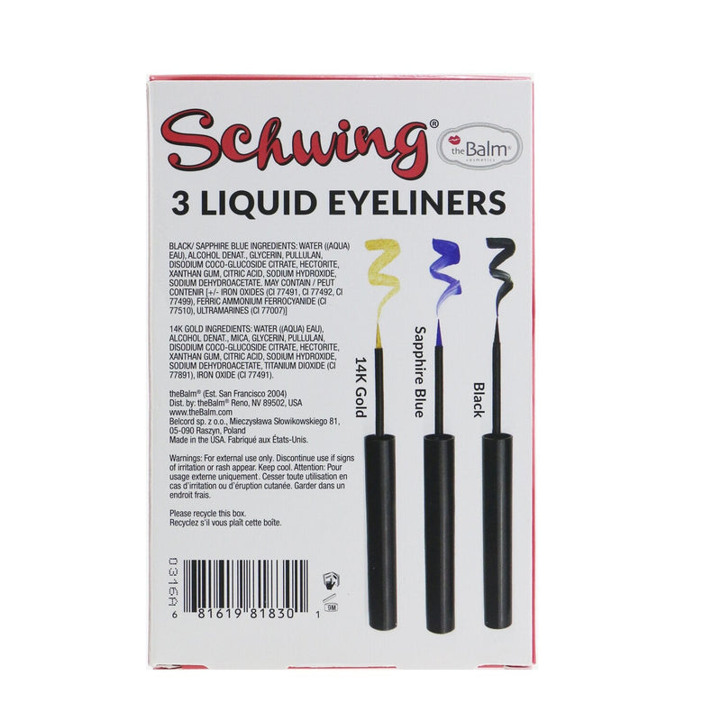 TheBalm Schwing Liquid Eyeliner Trio (3x Liquid Eyeliner) 