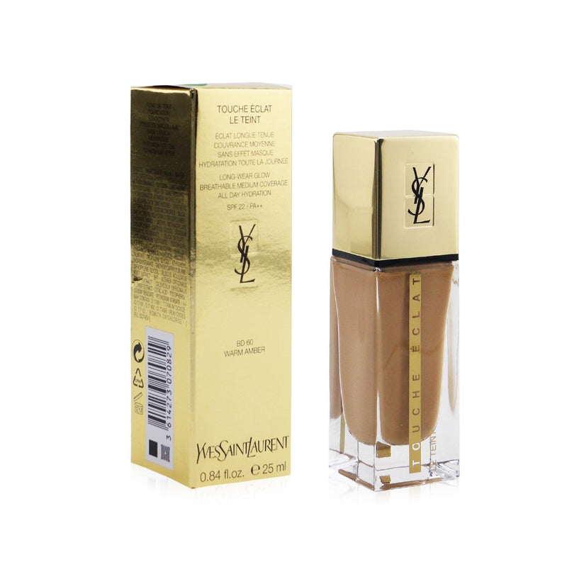 Yves Saint Laurent Touche Eclat Le Teint Long Wear Glow Foundation SPF22 - # BD60 Warm Amber 