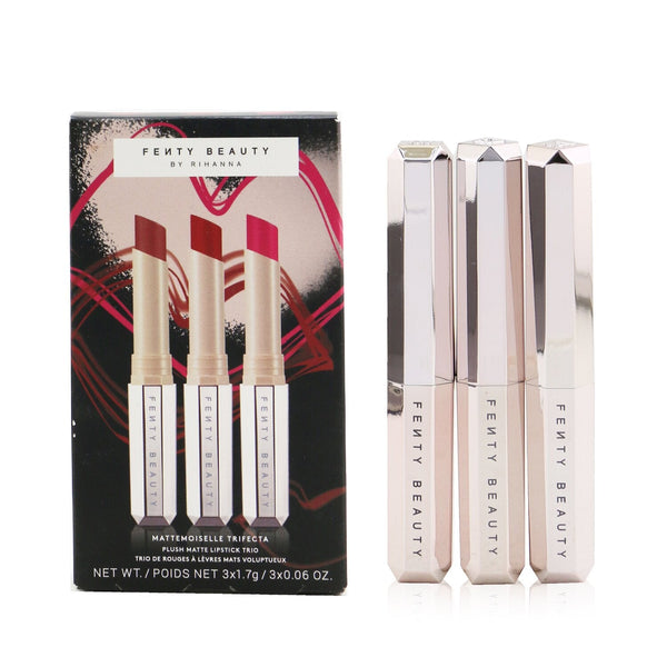 Fenty Beauty by Rihanna Mattemoiselle Trifecta Plush Matte Lipstick Trio (Spanked, Ma’damn, Candy Venom) 