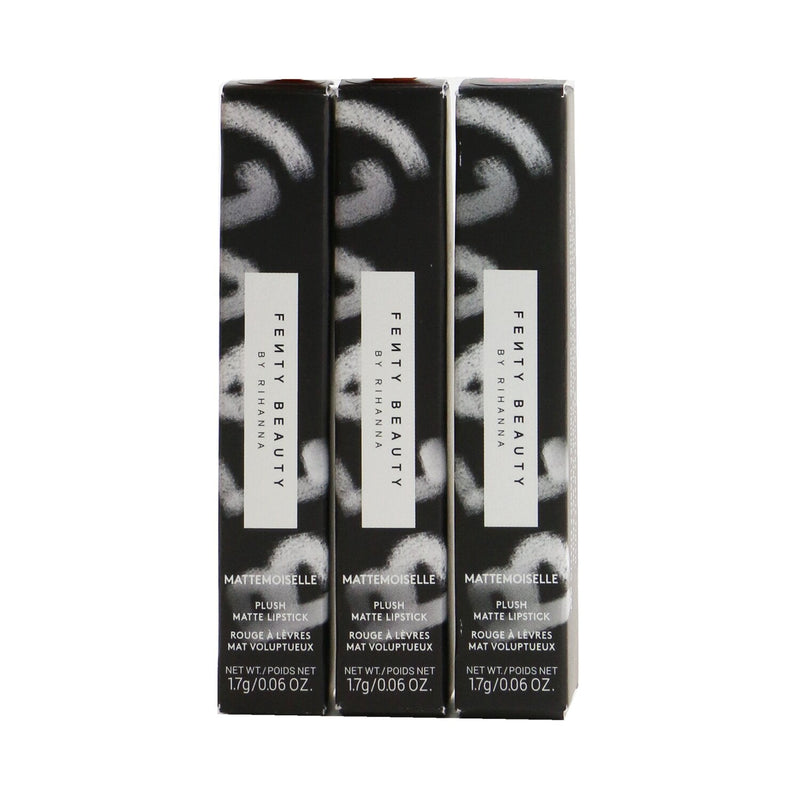 Fenty Beauty by Rihanna Mattemoiselle Trifecta Plush Matte Lipstick Trio (Spanked, Ma’damn, Candy Venom) 
