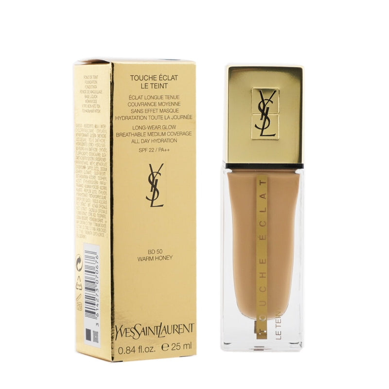 Yves Saint Laurent Touche Eclat Le Teint Long Wear Glow Foundation SPF22 - # BD50 Warm Honey  25ml/0.84oz