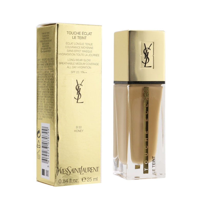 Yves Saint Laurent Touche Eclat Le Teint Long Wear Glow Foundation SPF22 - # B50 Honey  25ml/0.84oz