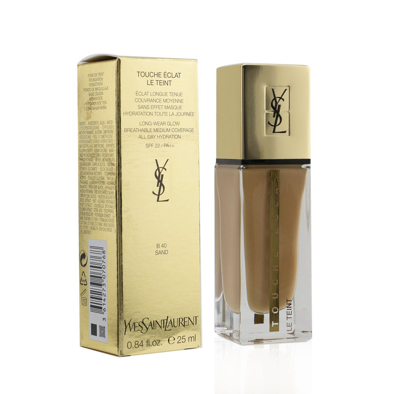 Yves Saint Laurent Touche Eclat Le Teint Long Wear Glow Foundation SPF22 - # B40 Sand  25ml/0.84oz