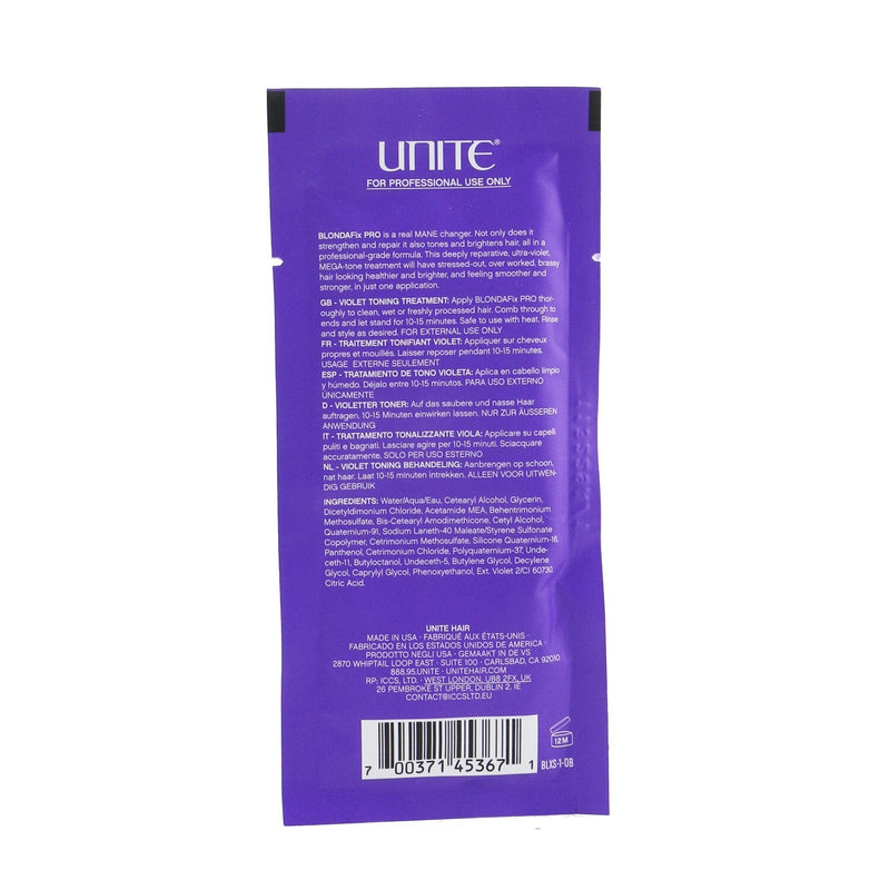 Unite BLONDA Fix PRO Violet Toning Treatment (Salon Product) 