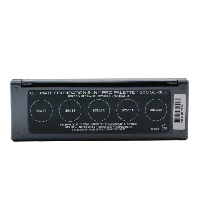 Cinema Secrets Ultimate Foundation 5 In 1 Pro Palette - # 300 Series (Light To Medium Yellow Beige Undertones)  12.5g/0.44oz