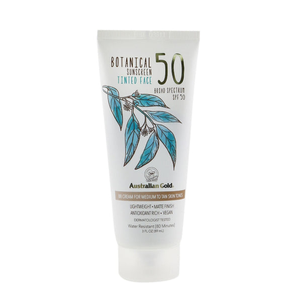 Australian Gold Botanical Sunscreen SPF 50 Tinted Face BB Cream - Medium to Tan  89ml/3oz