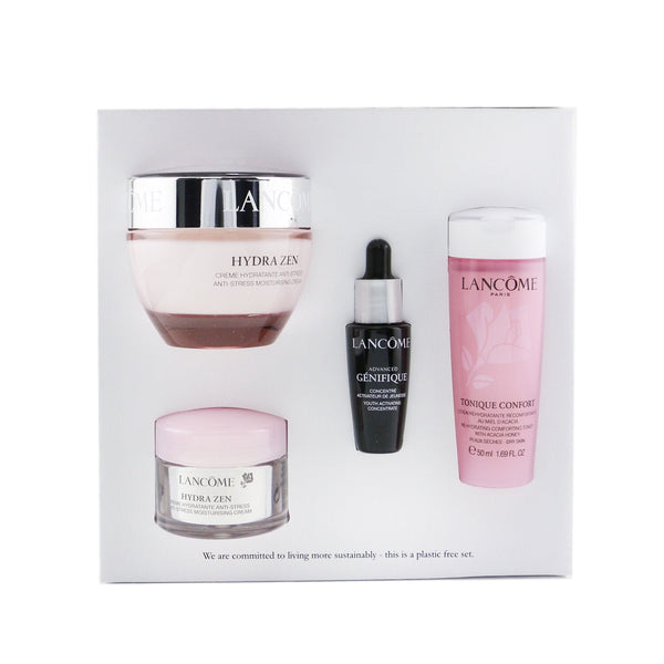 Lancome My Soothing Routine Set: Confort Tonique 50ml + Hydra Zen Anti-Stress Moisturizing Cream 15ml + Hydra Zen Anti-Stress Moisturizing Cream 50ml + Genifique Advanced Youth Activating Concentrate 10ml  4pcs