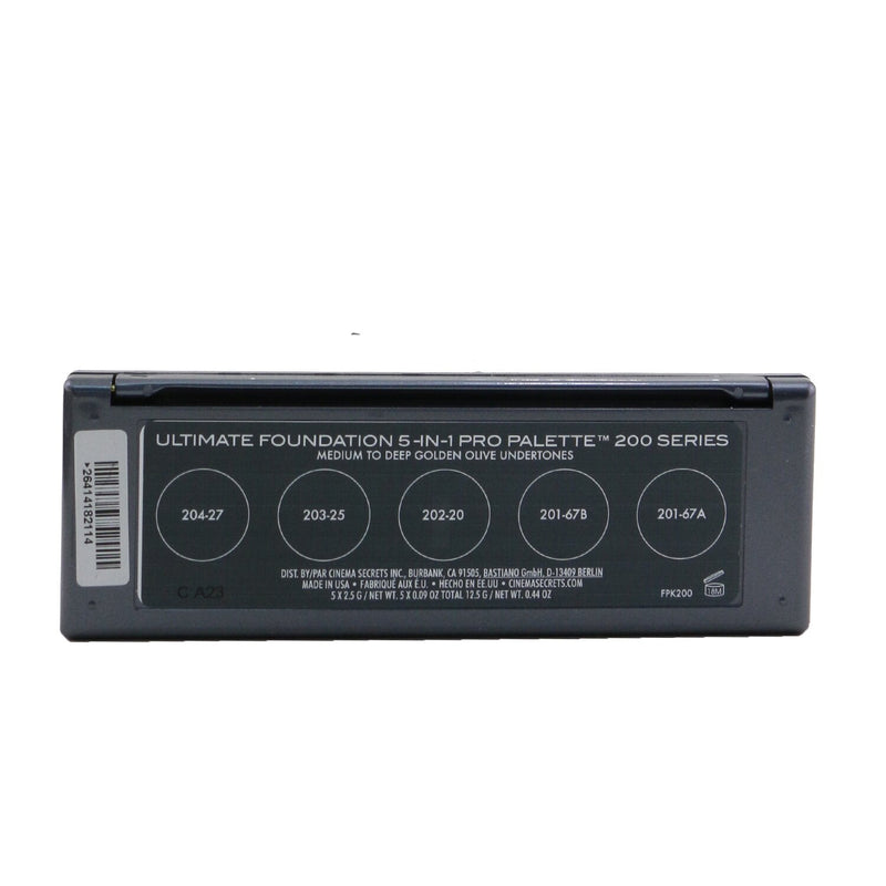 Cinema Secrets Ultimate Foundation 5 In 1 Pro Palette - # 200 Series (Medium To Deep Golden Olive Undertones)(Unboxed)  12.5g/0.44oz