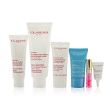 Clarins Weekend Essentials: Hand & Nail Treatment+ Beauty Flash Balm+ Body Lotion+ Hydra-Essentiel Cream+ Eye Contour Gel+ Lip Oil... 