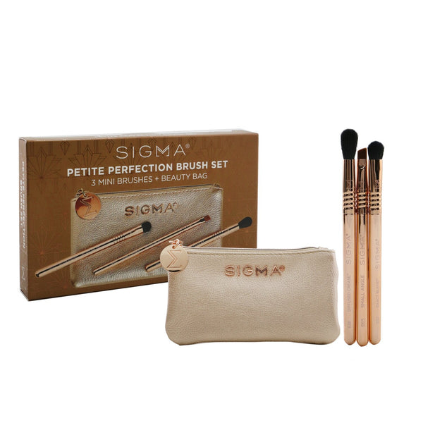 Sigma Beauty Petite Perfection Brush Set (3x Mini Brushes, 1x Bag)  3pcs+1bag