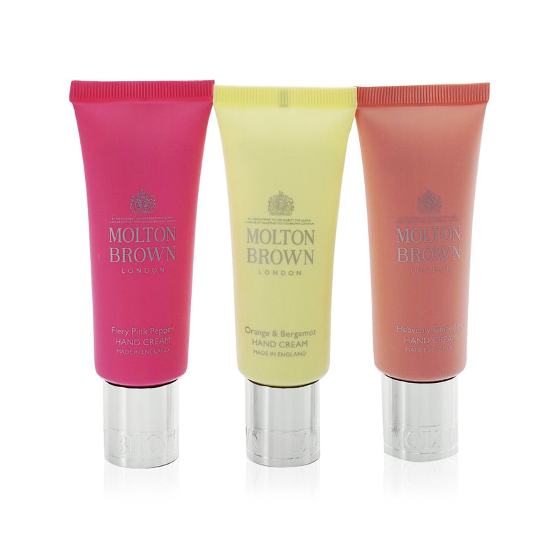 Molton Brown Hand Cream Trio Set: 3x40ml (Fiery Pink Pepper + Orange & Bergamot + Heavenly Gingerlily)  3x 40ml/1.4oz