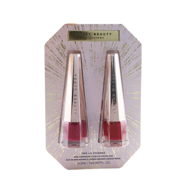 Fenty Beauty by Rihanna Two Lil Stunnas Mini Longwear Fluid Lip Color Duo (2x Mini Lip Color)  2x2ml/0.067oz