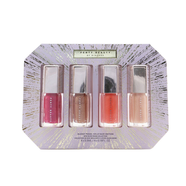 Fenty Beauty by Rihanna Glossy Posse: Mini Gloss Bomb Collection (Holo'Daze Edition) (4x Mini Gloss Bomb) 