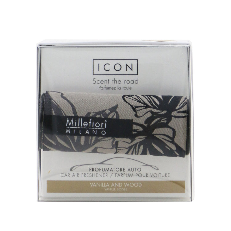 Millefiori Icon Textile Floral Car Air Freshener - Vanilla & Wood 