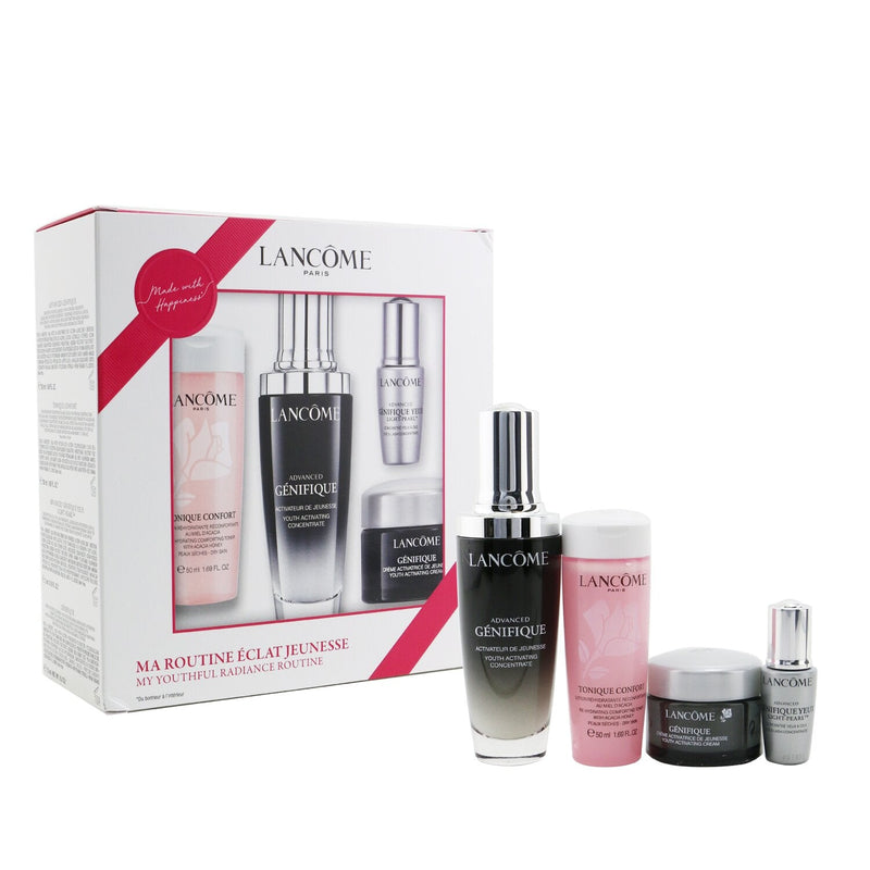 Lancome My Youthful Radiance Routine Set: Genifique Advanced 50ml + Tonique Confort 50ml + Eye Serum 5ml + Day Cream 15ml 